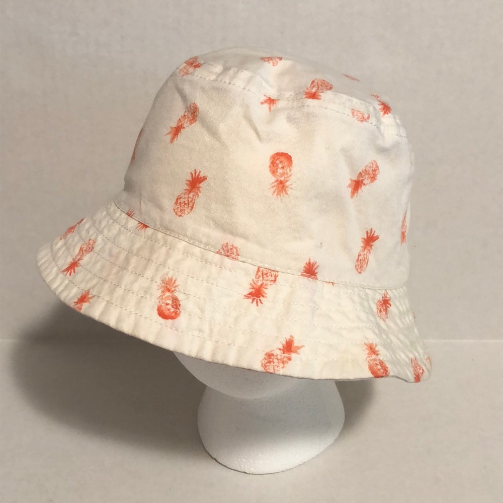 Hollister and Abercrombie cream and red pineapple bucket hat